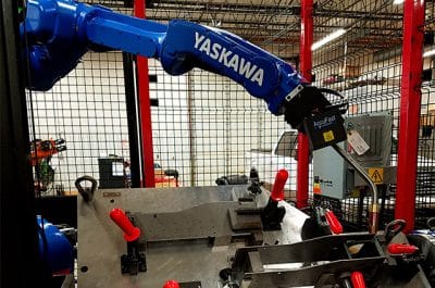Yaskawa Vision Vision Guided automotive manufacturing robot.